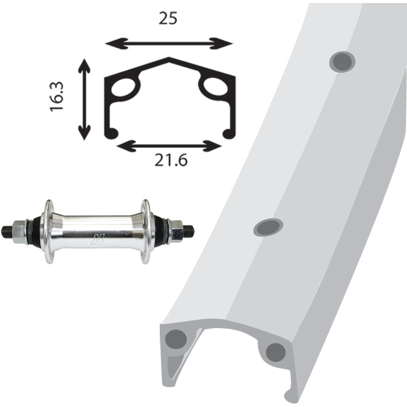 700c Alloy Silver Single Wall Front QR Atelier Olympia