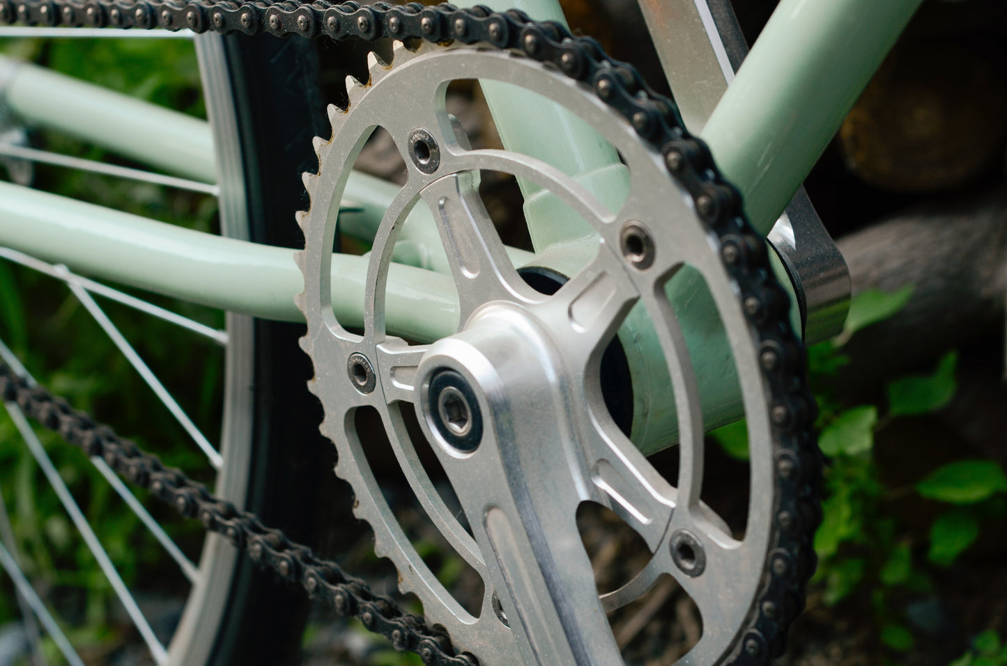 Townie Step-Thru Restoration, Mint Green Complete Bicycle Atelier Olympia