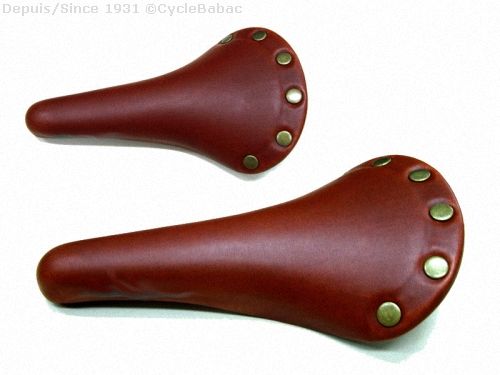 Leather Saddle with Copper Rivets