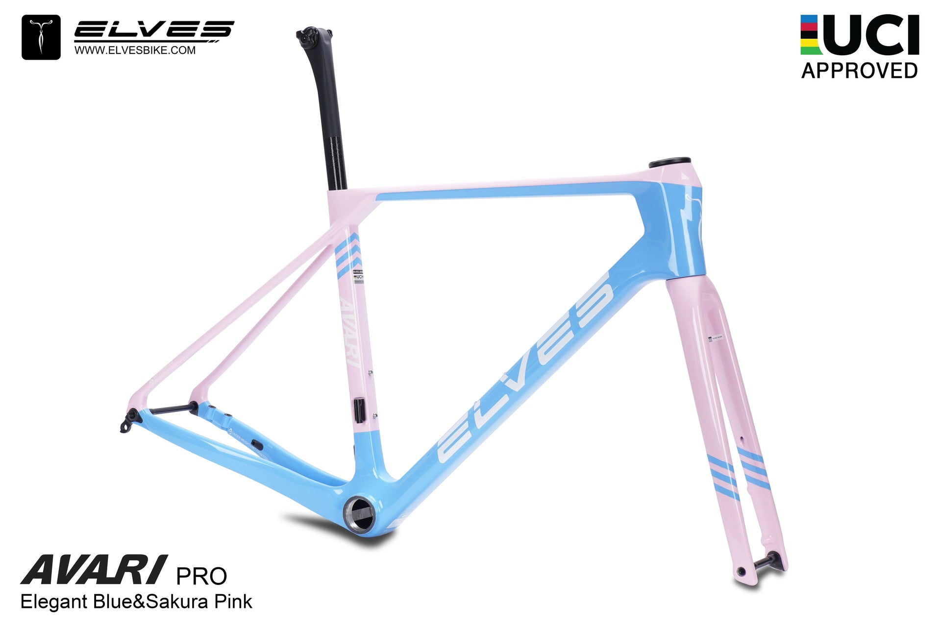 自転車本体 ELVES AVARI PRO DISC size46 UCI Approved! ELVES Avari Pro Carbon Road Disc Framesets