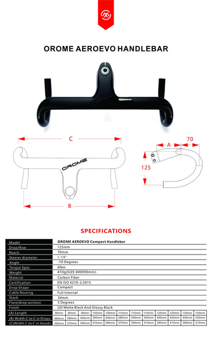 Orome AERO EVO Carbon Handlebar – Atelier Olympia Orome AERO EVO Carbon Handlebar – Atelier Olympia