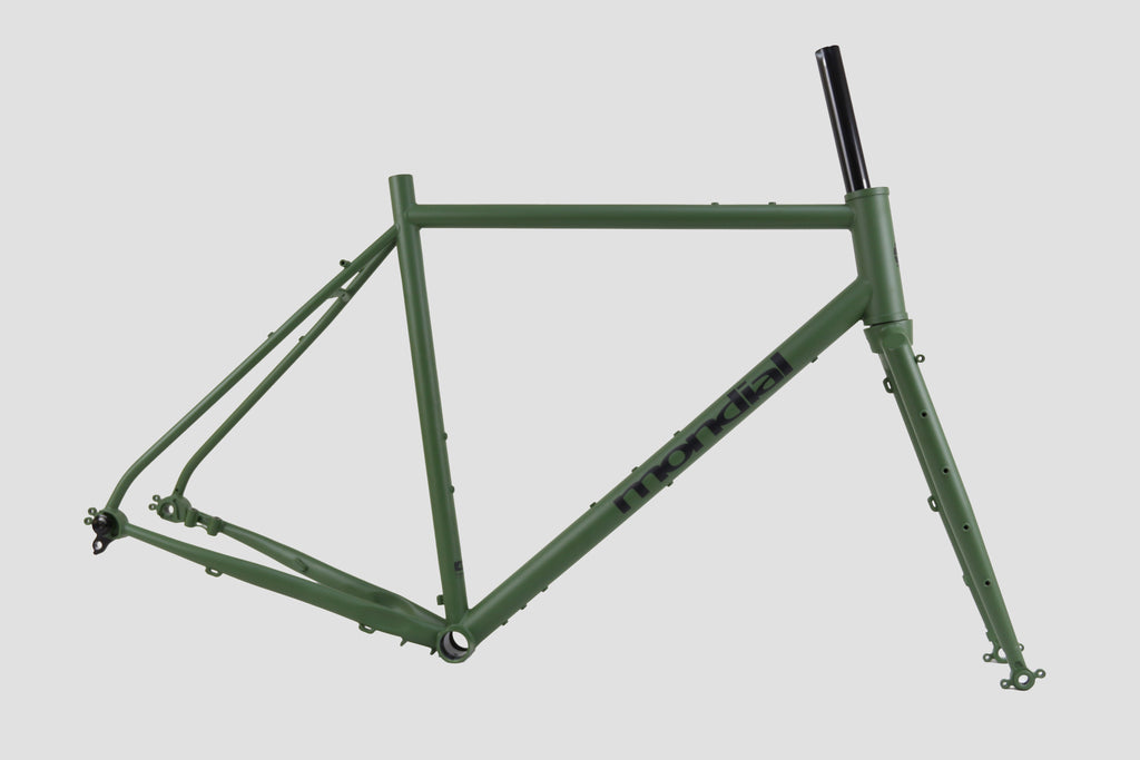 MONDIAL TOURING GRAVEL STEEL BICYCLE FRAME MATTE GREEN